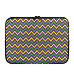 Mardi Gras Chevron Pattern Print Laptop Sleeve