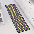 Mardi Gras Chevron Pattern Print Long Kitchen Mat