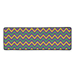Mardi Gras Chevron Pattern Print Long Kitchen Mat