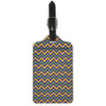 Mardi Gras Chevron Pattern Print Luggage Tag