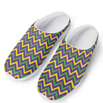 Mardi Gras Chevron Pattern Print Mesh Casual Shoes