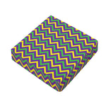 Mardi Gras Chevron Pattern Print Outdoor Seat Cushion Cover