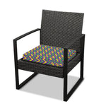 Mardi Gras Chevron Pattern Print Outdoor Seat Cushion Cover