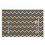 Mardi Gras Chevron Pattern Print Placemat