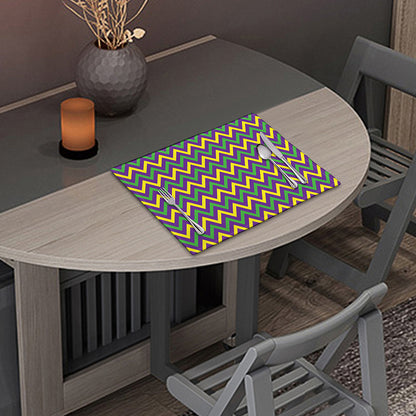 Mardi Gras Chevron Pattern Print Placemat