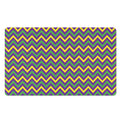 Mardi Gras Chevron Pattern Print Polyester Doormat