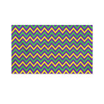 Mardi Gras Chevron Pattern Print Polyester Flag
