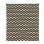 Mardi Gras Chevron Pattern Print Polyester Shower Curtain