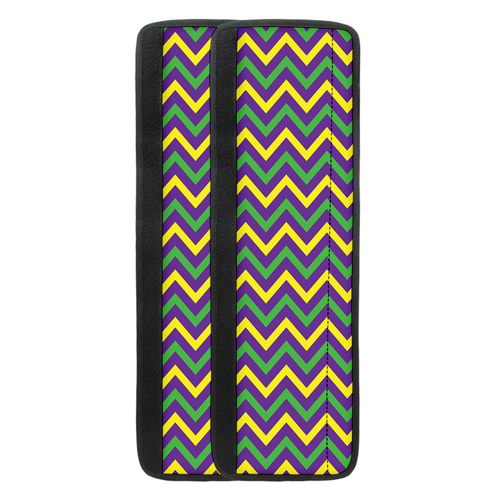 Mardi Gras Chevron Pattern Print Refrigerator Handle Covers