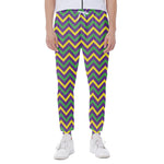 Mardi Gras Chevron Pattern Print Scuba Joggers
