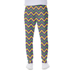 Mardi Gras Chevron Pattern Print Scuba Joggers