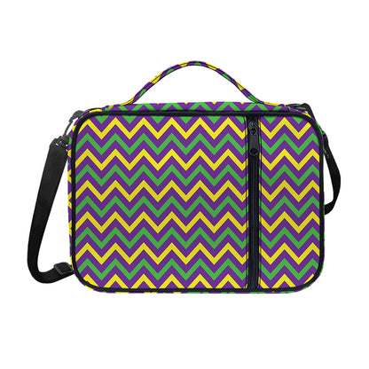 Mardi Gras Chevron Pattern Print Shoulder Strap Bible Bag