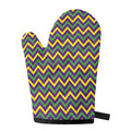 Mardi Gras Chevron Pattern Print Single Oven Mitt