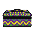 Mardi Gras Chevron Pattern Print Small Lunch Bag
