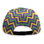 Mardi Gras Chevron Pattern Print Snapback Cap