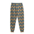 Mardi Gras Chevron Pattern Print Sweatpants