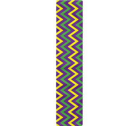 Mardi Gras Chevron Pattern Print Table Runner