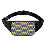 Mardi Gras Chevron Pattern Print Waist Bag