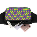 Mardi Gras Chevron Pattern Print Waist Bag