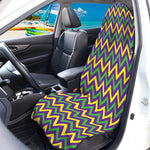 Mardi Gras Chevron Pattern Print Waterproof Car Seat Cover