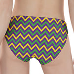 Mardi Gras Chevron Pattern Print Women's Panties