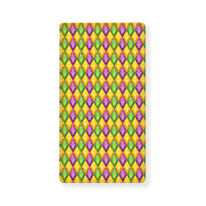 Mardi Gras Diamond Pattern Print Baby Crib Sheet