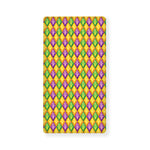 Mardi Gras Diamond Pattern Print Baby Crib Sheet