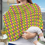 Mardi Gras Diamond Pattern Print Baby Seat Cover