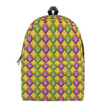 Mardi Gras Diamond Pattern Print Backpack