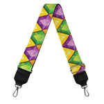 Mardi Gras Diamond Pattern Print Bag Strap