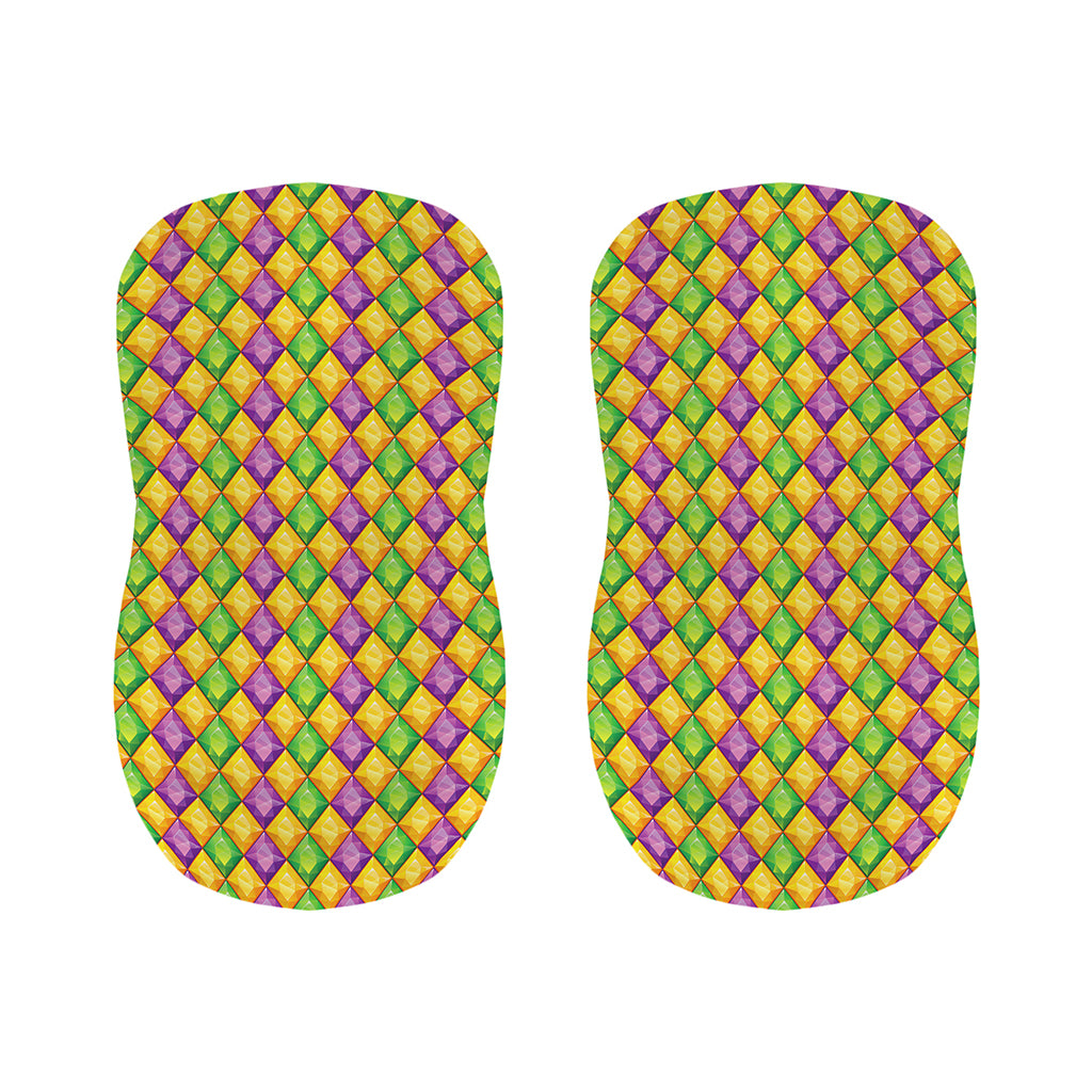 Mardi Gras Diamond Pattern Print Bar Stool Covers