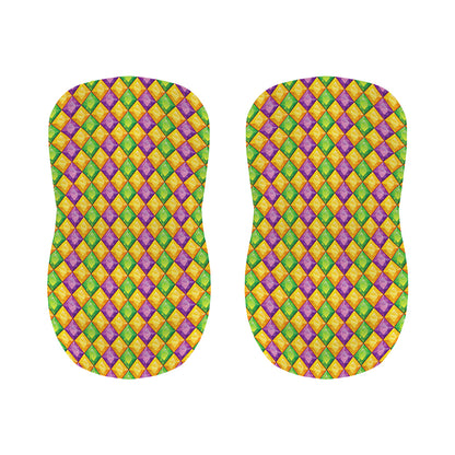 Mardi Gras Diamond Pattern Print Bar Stool Covers