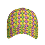 Mardi Gras Diamond Pattern Print Baseball Cap