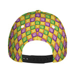 Mardi Gras Diamond Pattern Print Baseball Cap