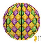 Mardi Gras Diamond Pattern Print Basketball