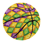 Mardi Gras Diamond Pattern Print Basketball