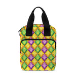 Mardi Gras Diamond Pattern Print Bible Tote Bag