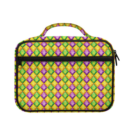 Mardi Gras Diamond Pattern Print Briefcase Bible Bag