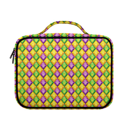 Mardi Gras Diamond Pattern Print Briefcase Bible Bag