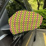 Mardi Gras Diamond Pattern Print Car Side Mirror Covers