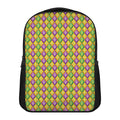 Mardi Gras Diamond Pattern Print Casual Backpack