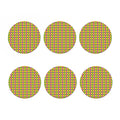 Mardi Gras Diamond Pattern Print Coaster Set