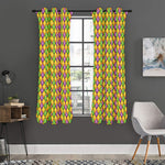 Mardi Gras Diamond Pattern Print Curtain