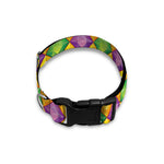 Mardi Gras Diamond Pattern Print Dog Collar