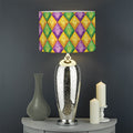 Mardi Gras Diamond Pattern Print Drum Lamp Shade