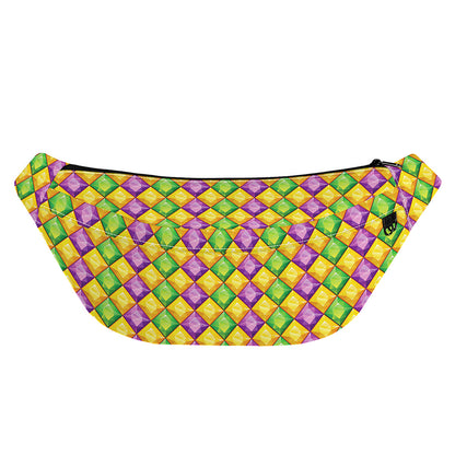 Mardi Gras Diamond Pattern Print Fanny Pack