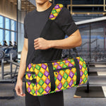 Mardi Gras Diamond Pattern Print Gym Bag