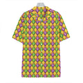 Mardi Gras Diamond Pattern Print Hawaiian Shirt