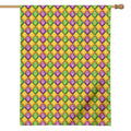 Mardi Gras Diamond Pattern Print House Flag
