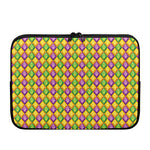 Mardi Gras Diamond Pattern Print Laptop Sleeve